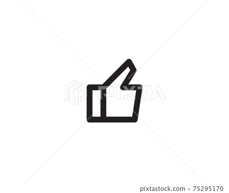 Like icon vector, thumb up vote icon for social media and network. Like icon vector, thumb up vote icon for social media and network. 75295170