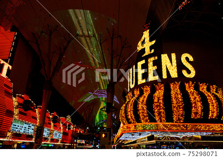 Las Vegas downtown casino night view Las Vegas downtown casino night view 75298071