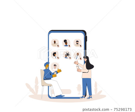 Social media networking app. Audio chat.  75298173