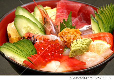 海鮮碗海膽蝦鮭魚子金槍魚鮭魚扇貝 海鮮碗海膽蝦鮭魚子金槍魚鮭魚扇貝 75299909