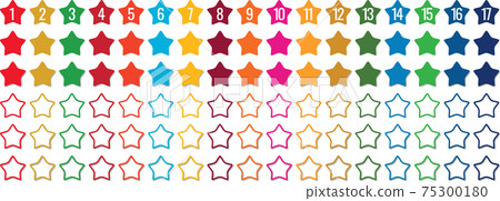 SDGs color star icon set no.01 75300180
