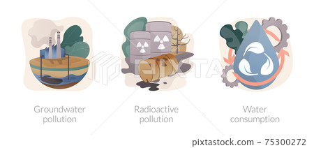 Environmental problem abstract concept vector illustrations. 75300272