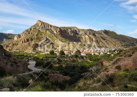 Landscape view of Villanueva del Rio Segura in Valley of Ricote, Murcia Spain Landscape view of Villanueva del Rio Segura in Valley of Ricote, Murcia Spain 75300360