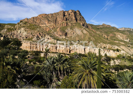Landscape view of the mountains of Ojos in Valley of Ricote, Murcia Spain Landscape view of the mountains of Ojos in Valley of Ricote, Murcia Spain 75300382