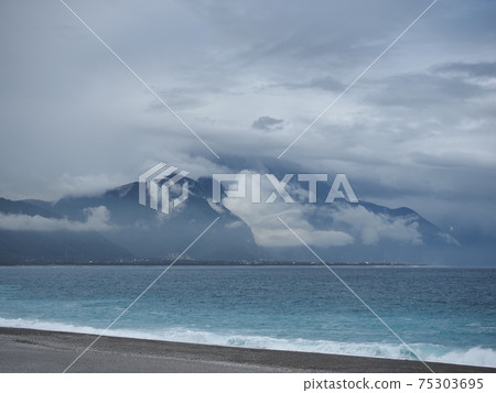 Cloudy with seascape and beach in Taiwan Cloudy with seascape and beach in Taiwan 75303695