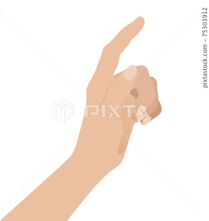 Woman hand on white background, flat design vector illustration 75303912
