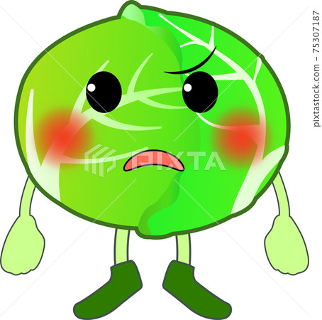 憤怒的可愛白菜字符 75307187