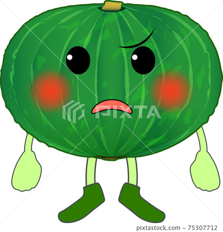 Angry cute pumpkin character Angry cute pumpkin character 75307712