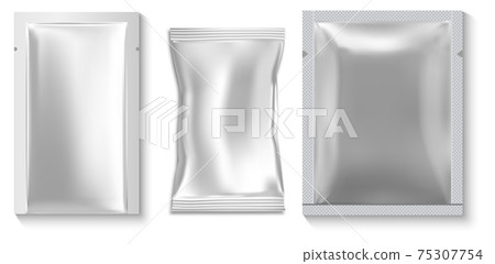 Wet wipe package. Sample pouch, silver sachet bag Wet wipe package. Sample pouch, silver sachet bag 75307754