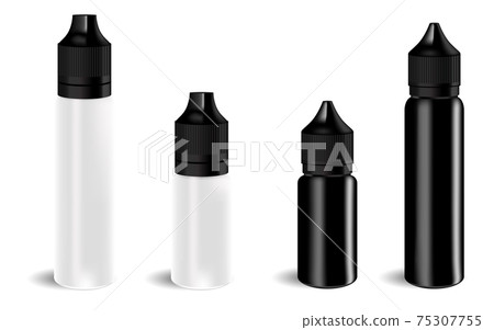 Vape bottle. E liquid container mockup. E dropper 75307755