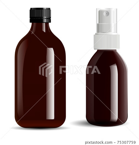 Download Brown Glass Bottle Amber Essential Oil Vial Mockup Stock Illustration 75307759 Pixta