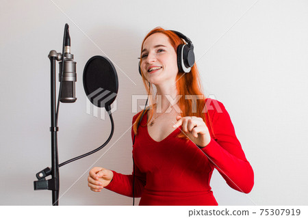 The professional singer is preparing to record a new song 75307919