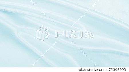 Smooth elegant blue silk or satin luxury cloth texture as abstract background. Luxurious background design Smooth elegant blue silk or satin luxury cloth texture as abstract background. Luxurious background design 75308093