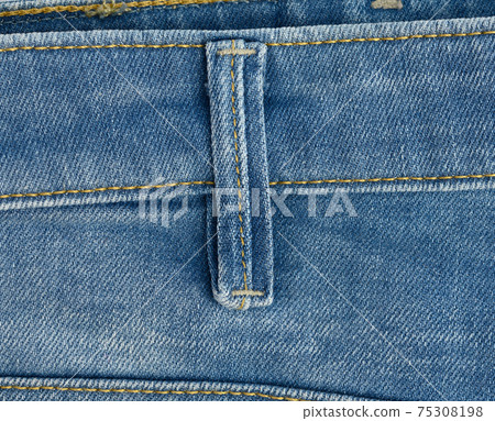 fragment of a belt with brown sewing stitching from brown thread 75308198