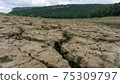 Dry land texture close up. Rough pattern. Global warming concept. 75309797