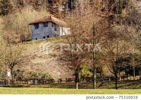 An ancient house near Lake Ledro. An ancient house near Lake Ledro. 75310819