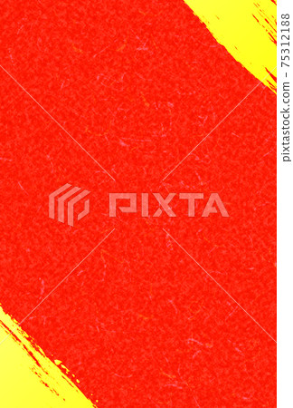 Japanese style background of red Japanese paper and gold ink circle (vertical) Japanese style background of red Japanese paper and gold ink circle (vertical) 75312188