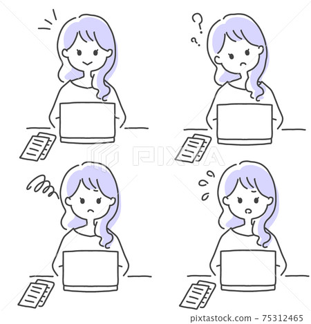 woman working on a computer 75312465