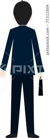Back view of a simple businessman Back view of a simple businessman 75312804