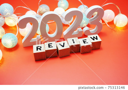 Review 2023 alphabet letters with space copy on red background Review 2023 alphabet letters with space copy on red background 75313146