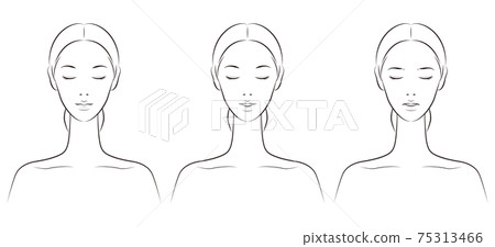Vector illustration of a woman doing skin care Vector illustration of a woman doing skin care 75313466