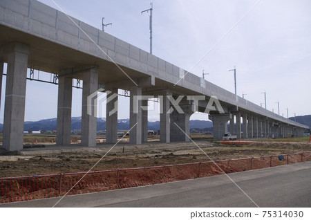 北陸新幹線擴建工程,2021年3月,福井市南部 北陸新幹線擴建工程,2021年3月,福井市南部 75314030