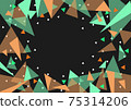 Colorful triangular geometric pattern 4 black background 75314206