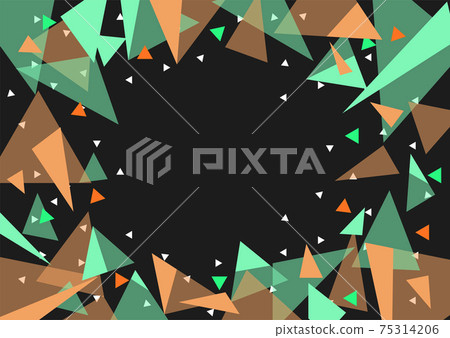 Colorful triangular geometric pattern 4 black background 75314206