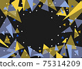 Colorful triangular geometric pattern 5 black background 75314209