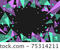 Colorful triangular geometric pattern 6 black background 75314211