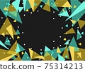 Colorful triangular geometric pattern 1 black background 75314213