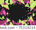 Colorful triangular geometric pattern 2 black background 75314214