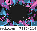 Colorful triangular geometric pattern 3 black background 75314216