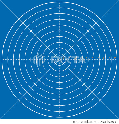 Circle circle scale blue background - Stock Illustration [75315805] - PIXTA