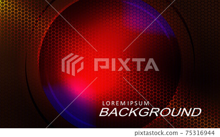 Red gradient design, centered with abstract round frame Red gradient design, centered with abstract round frame 75316944