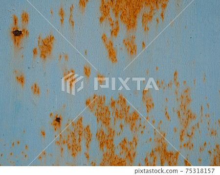 rusty old metal texture with corrosion and bpaint 75318157