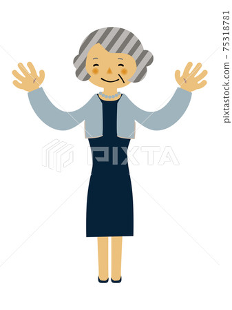 人的物質。黨的圖像例證。禮服的高級婦女。 人的物質。黨的圖像例證。禮服的高級婦女。 75318781