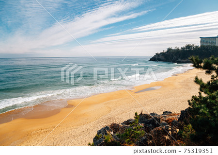View of Jeungsan Beach from Isabu Lion Park in Samcheok, Korea View of Jeungsan Beach from Isabu Lion Park in Samcheok, Korea 75319351