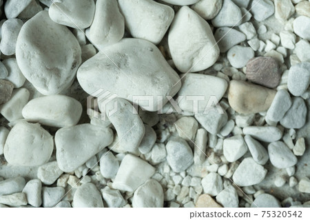 close-up of few white stones, front view 75320542