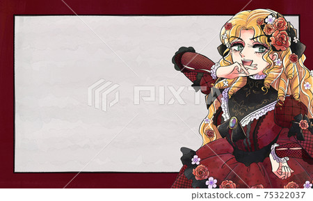 復古Shojo漫畫風格，垂直卷女王，笑夫人，複製空間 75322037