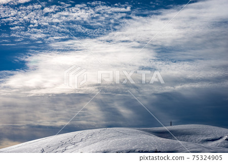 Peak of Monte Tomba on the Lessinia High Plateau - Verona province Veneto Italy 75324905
