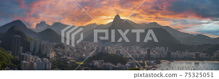 view from the sugarloaf mountain in Rio de Janeiro. 75325051