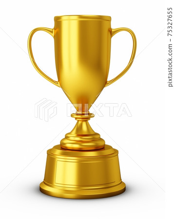 3D Rendering Golden Award Trophy Cup isolated on white background 3D Rendering Golden Award Trophy Cup isolated on white background 75327655