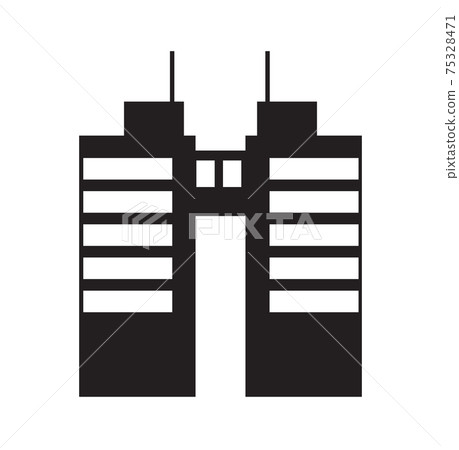 Vector element silhouette single house construction building Vector element silhouette single house construction building 75328471