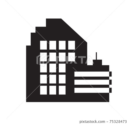 Vector element silhouette single house construction building Vector element silhouette single house construction building 75328473