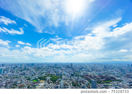 From Tokyo summer sky solar flare Roppongi to Meguro Osaki Yokohama From Tokyo summer sky solar flare Roppongi to Meguro Osaki Yokohama 75328733