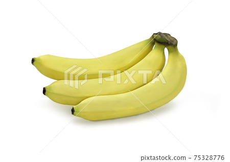 Ripe organic cavendish banana on white isolated background with clipping path. Healthy ketogenic dieting food with high fiber and vitamin.Tropical fresh fruit for diet concept. Ripe organic cavendish banana on white isolated background with clipping path. Healthy ketogenic dieting food with high fiber and vitamin.Tropical fresh fruit for diet concept. 75328776