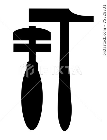 Vector element silhouette single hammer repair construction Vector element silhouette single hammer repair construction 75328831