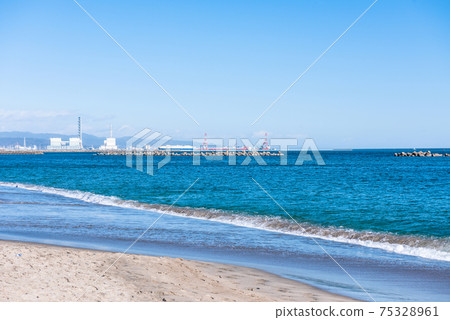 Hitachi Naka Port seen from the Ajigaura Beach. Hitachi Naka Port seen from the Ajigaura Beach. 75328961