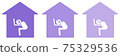 People who are depressed due to telecommuting and struggle Pictogram Fatiguing WFH illustration 75329536